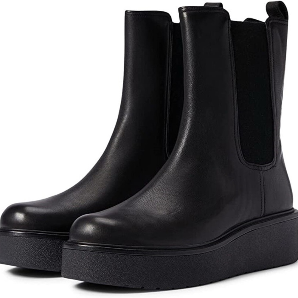 Vince Women Brinton Platform Chelsea Booties Black leather whimsigoth gorpcore